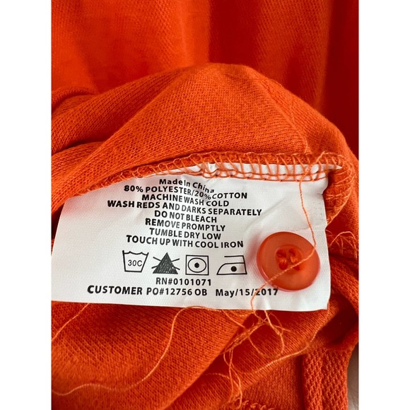 Whataburger Employee Orange Shirt XL Collared Short Sleeves Polo Collectible - Picture 6 of 6